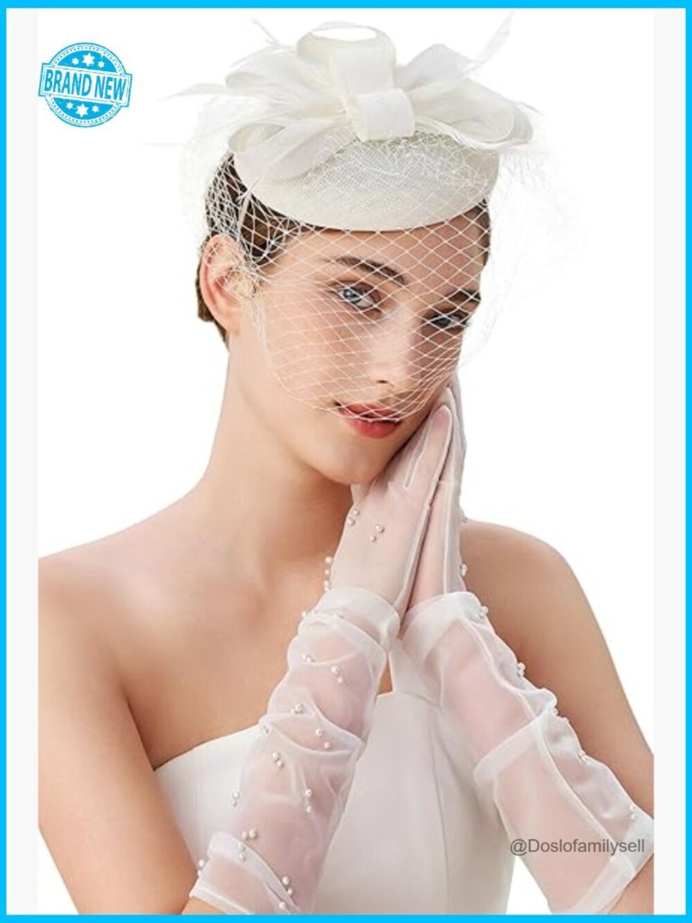 Fascinator Hat Veil Feather Hair Clip Tea Party Derby Bridal Pillbox